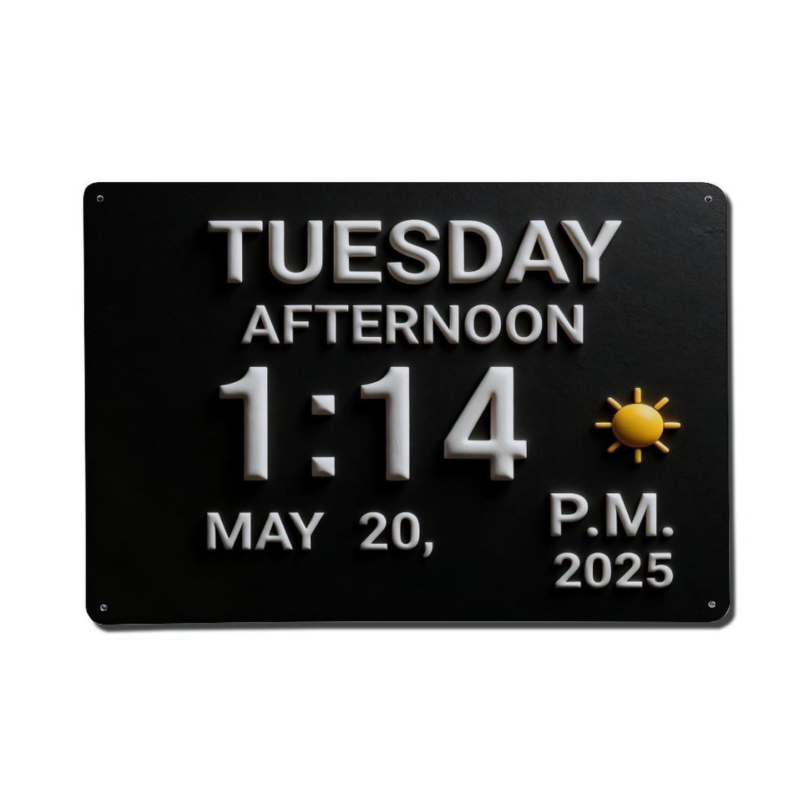 Iageret Vintage Tuesday Afternoon 1 14 Sun May 20 P M 2025 Metal Tin Sign Retro Wall Decor, Bar Garage Cafe Kitchen Home Wall Art Poster Decoration 8X12inches