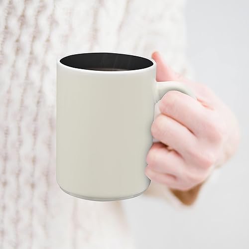 Miniatura 7 de DISCOUNT PROMOS Juego de 50 tazas de cerámica brillantes de dos tonos, 15 onzas. Texto personalizable, logotipo, gres, suave, duradero, mango en C,