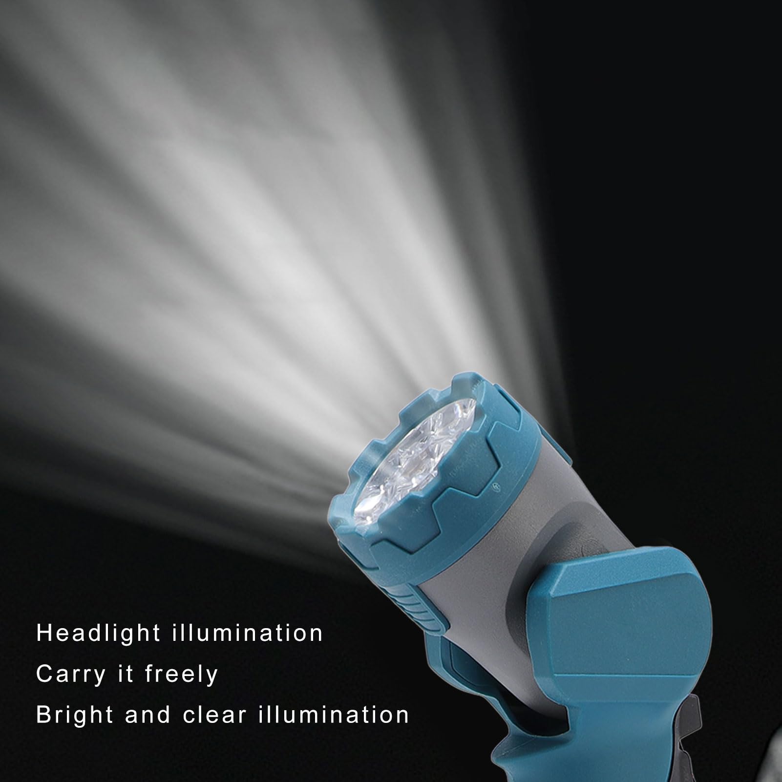 YDuupxe Linterna de Iones de Litio con Cabezal Ajustable, 16W