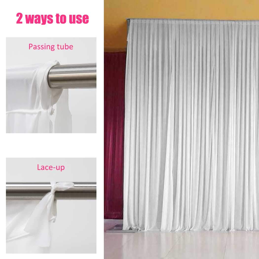 Voilage Blanc Mariage Champêtre: 3x3m Toile de Fond en Tissu Blanche Rideau Blanc Photo Studio Photographie Décoration pour Réception Mariage Anniversaire Noël