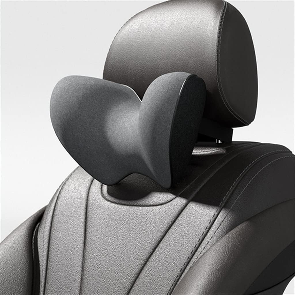JSEIAJB Universal Car Seat Neck Pillows Both Side Pack Headrest Auto Memory Cotton Filled Fiber Knitting Headrest Accessories