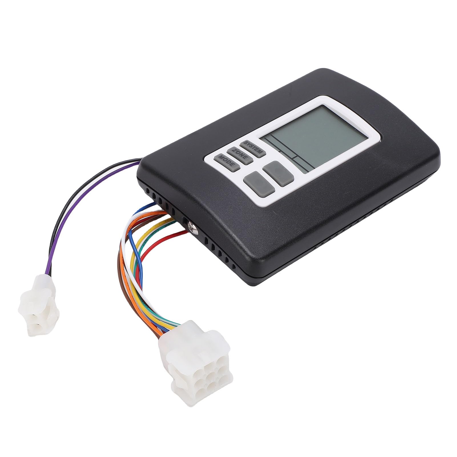 Tbest Cyfrowy Termostat 12V do Montażu na ścianie RV Ciepła Chłodna Regulacja Temperatury Zamiennik dla Systemów Klimatyzacji Serii Mach ABS (BLACK)