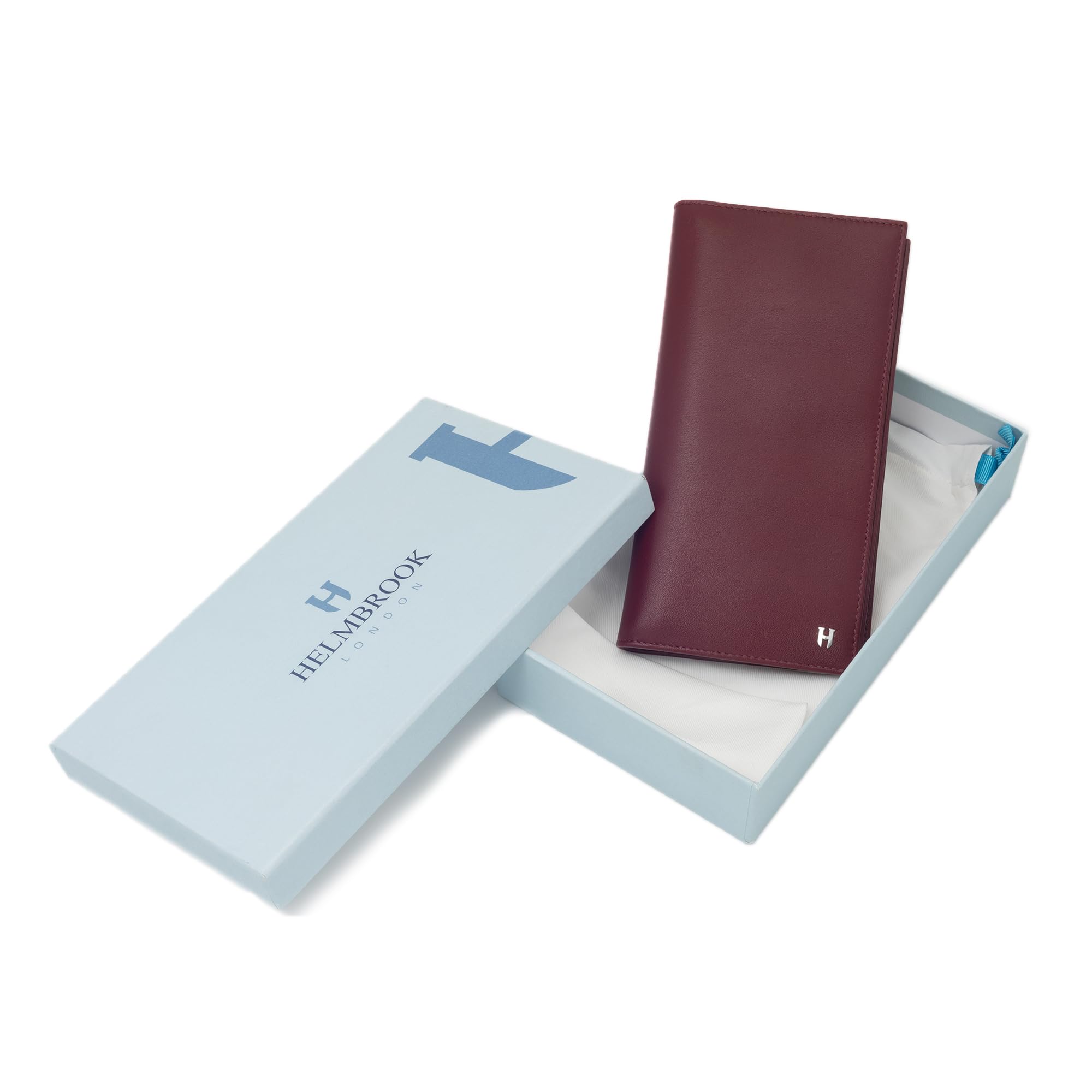 Cartera de viaje RFID para pasaporte con 4 compartimentos y 12 tarjeteros, hecha de cuero vacuno de grano completo hecho a mano, Marrón, Classic