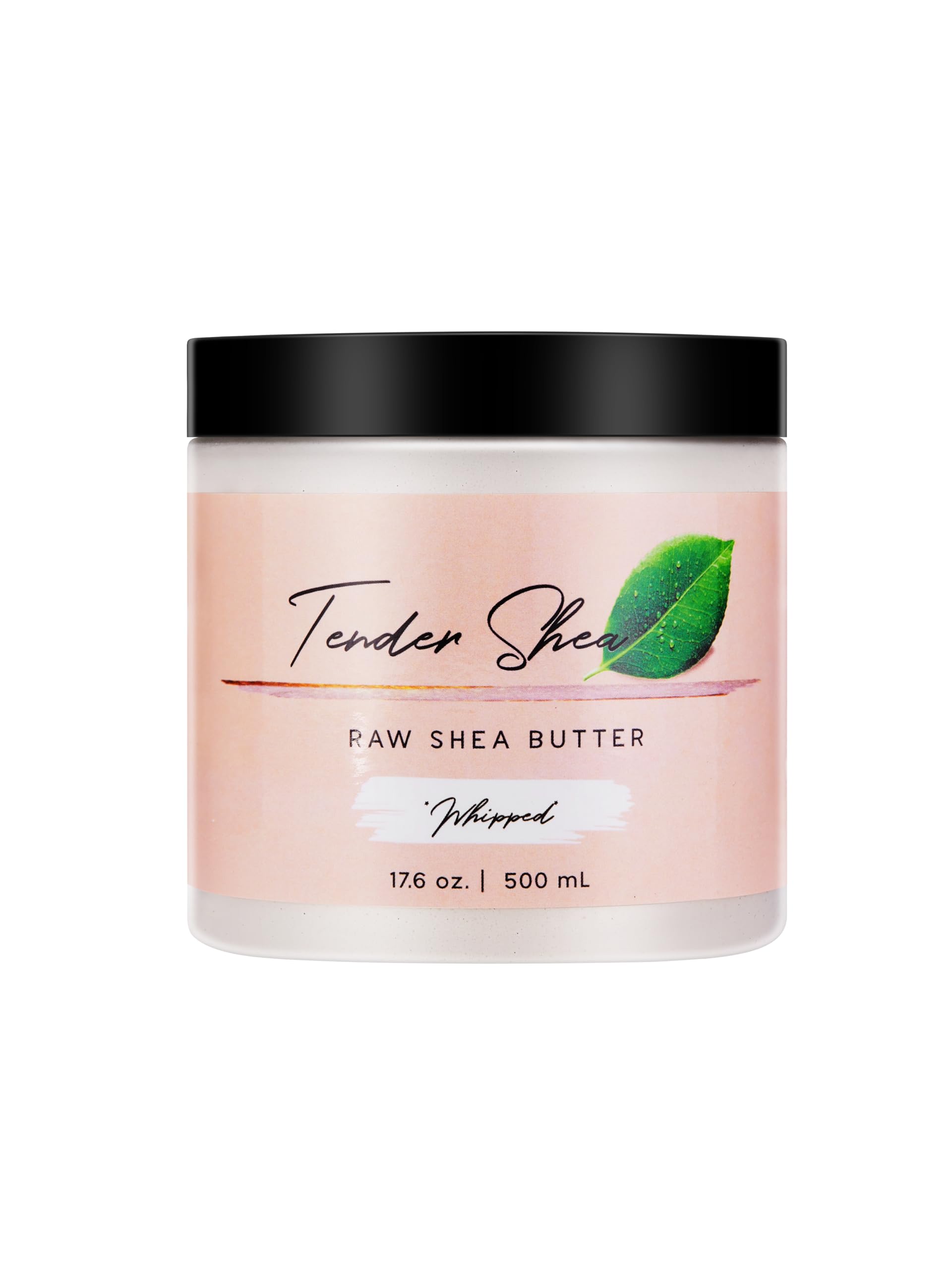 Whipped Organic Raw Shea Butter 500ml (16.9 oz) | 100% Pure Natural Moisturizer for Face, Body & Hair – Lightweight, Deeply Nourishing & Soothing for Dry Skin & Hair