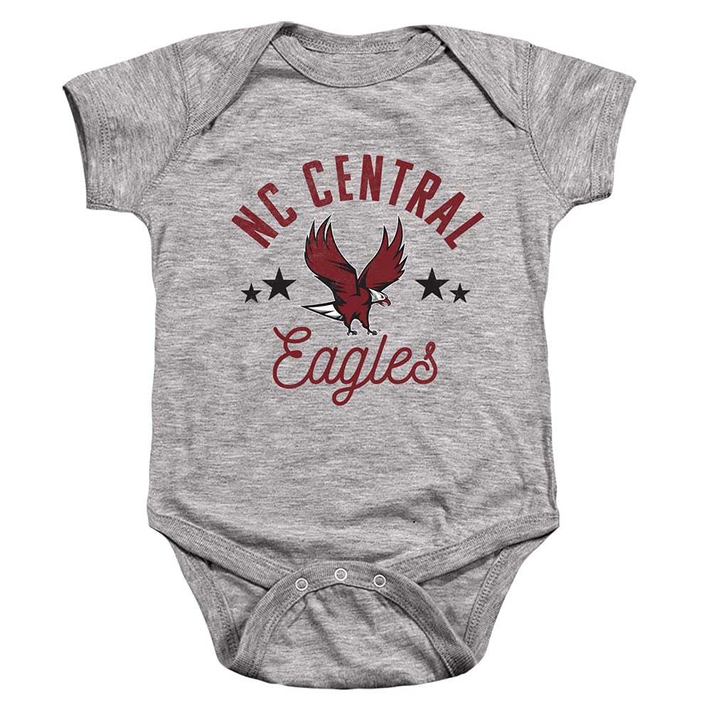 North Carolina Central University Official Eagles Unisex Infant Snap Suit for Baby,Athletic Heather, 6 Months
