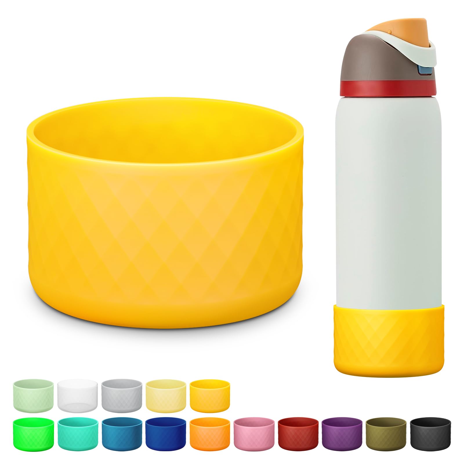 Beonsky Silicone Boot for Owala Water Bottle 24 oz 32 oz 40 oz, Anti-Slip Protective Sleeve for FreeSip/Twist/Flip Stainless Steel Water Bottles