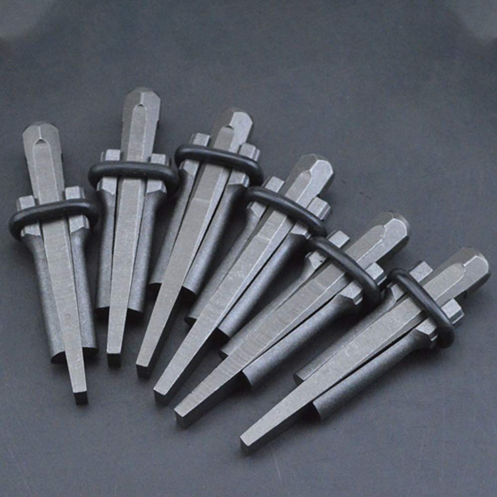 Set di 10 spaccatori per pietra, 16 mm, resistente, manuale separatore per pietra, con cunei e spessori di piuma, facile da applicare (grigio scuro)
