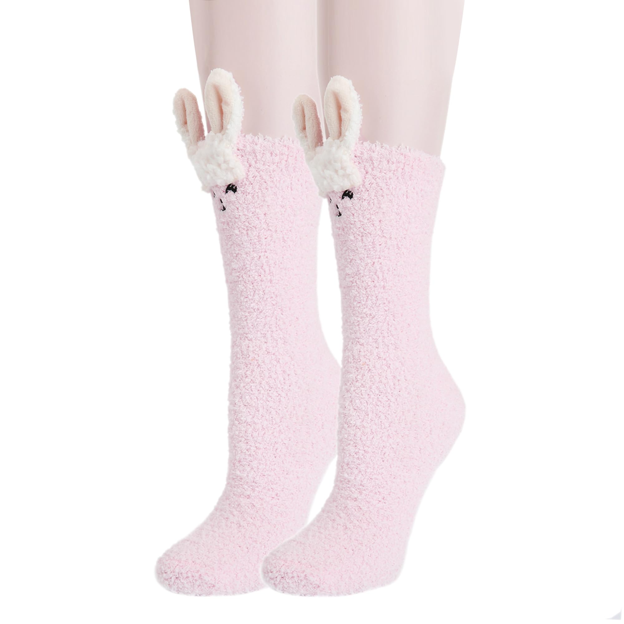 Benefeet Sox Girls Womens Funny Fuzzy Slipper Socks Cute 3D Cartoon Animals Soft Fluffy Novelty Home Sleeping Socks Gift - - Medium