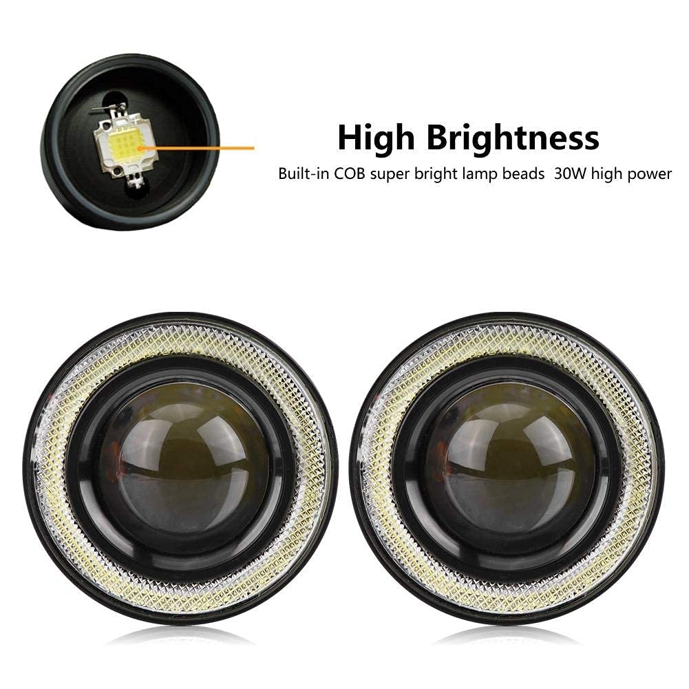Fendinebbia Auto Angel Eyes Fari antinebbia LED per veicoli commerciali con luci diurne a LED