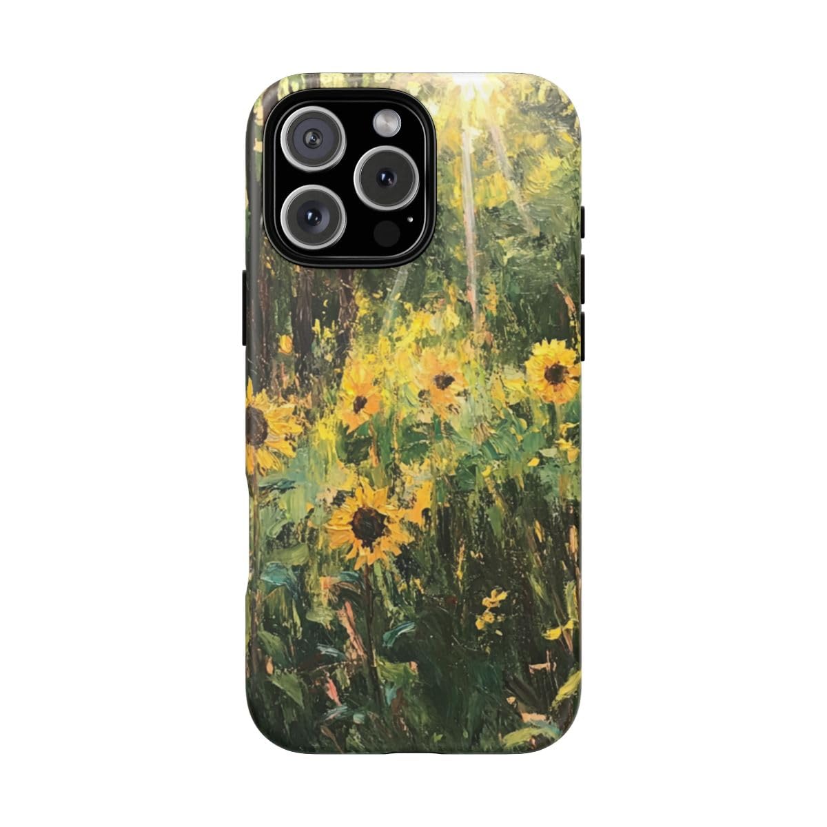 Coque iPhone 16 Pro Max Sunlights in Forest rigide mate pour vos sorties nature - 5