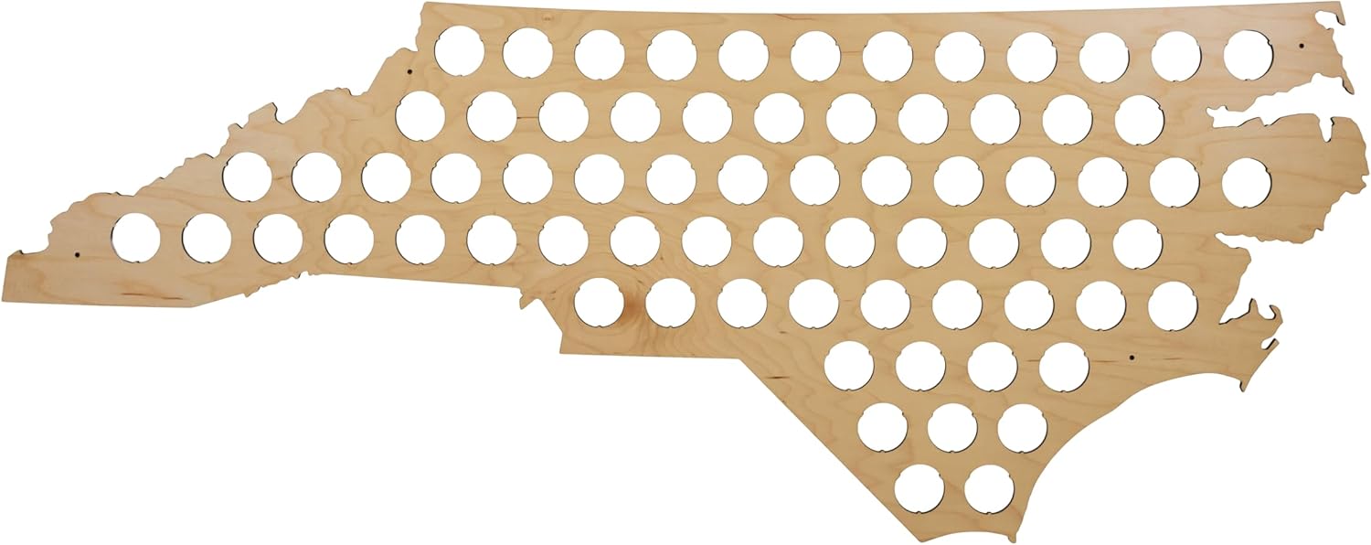 All 50 States Beer Cap Map - Missouri Beer Cap Map MO - Semi-Glossy Maple Wood - Skyline Workshop - Great Christmas Gift!