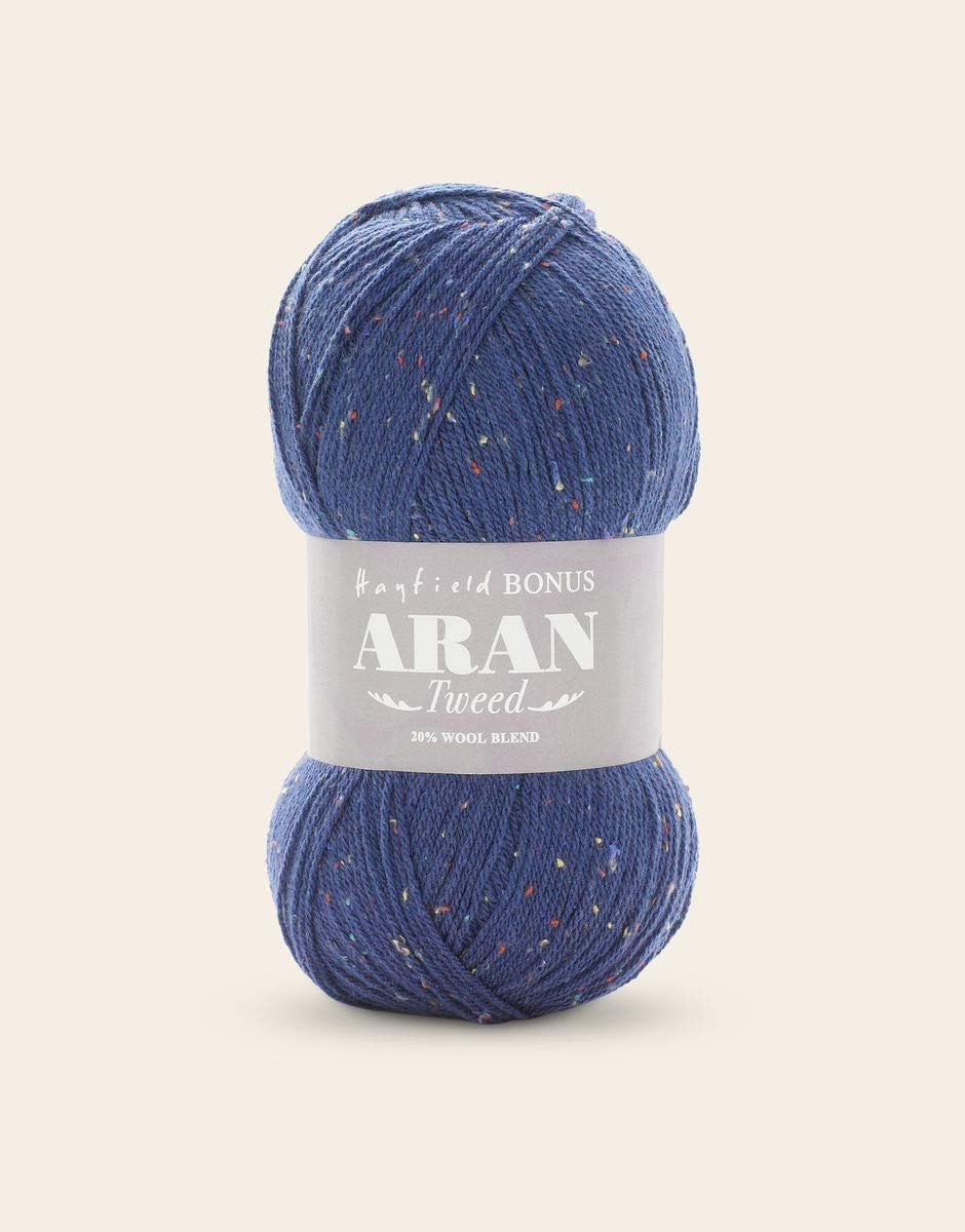 Hayfield Bonus Aran Tweed, Colour Pop Blue (732), 400g