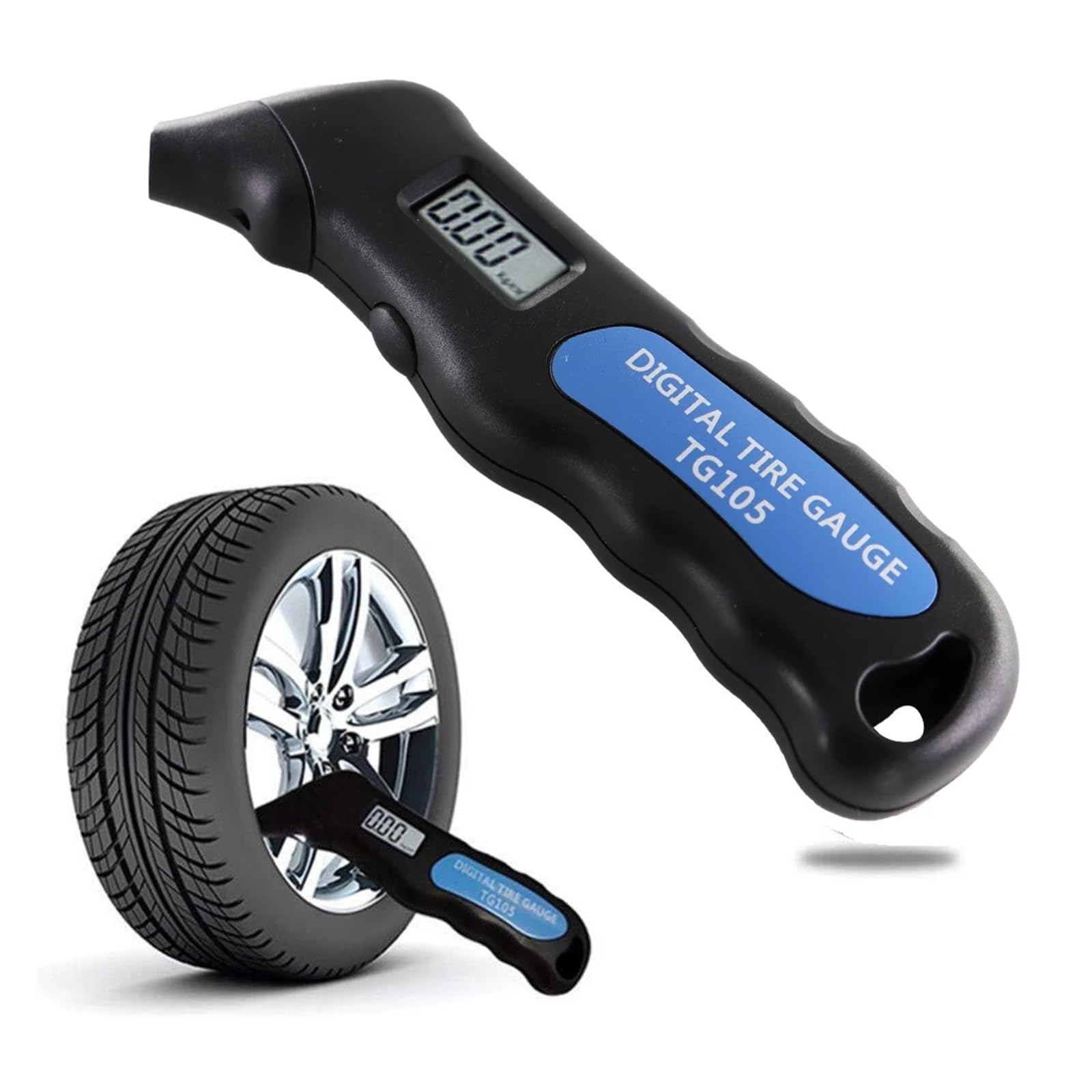 Manomètre Numérique De Pression D'air De Pneu De Voiture, Manomètre À Affichage LCD, Baromètres Testeur For Voiture Camion Moto Vélo Facile à Utiliser