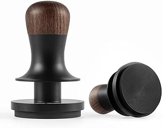 MHW-3BOMBER Prensa de Café 54 mm, Prensa con Presión Constante y Recubrimiento de Titanio, Equipado con 3 resortes de 15lbs/30lbs, Prensa de Espresso 54 mm con Retroalimentación Sonora, Color Negro
