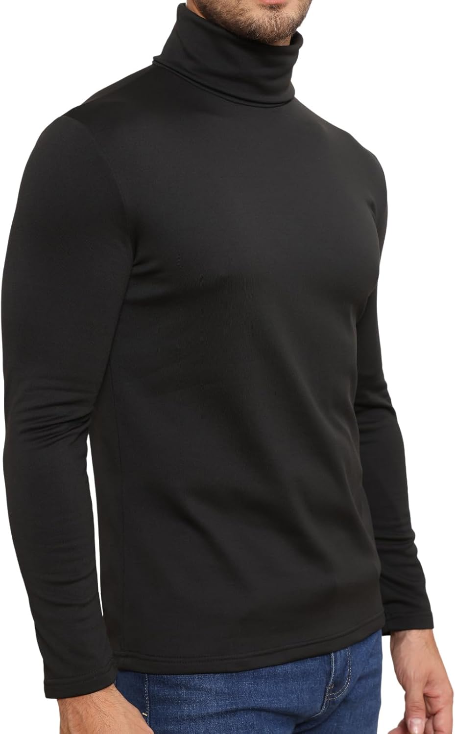 Men's Turtle Roll Neck Pullover Warm Basic Tops Knitted Sweater Casual Tee Slim Fit - Image 5