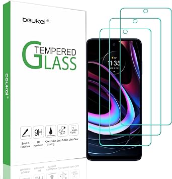 3 Pack Screen Protector Compatible for Motorola Moto Edge 2021 / Motorola Edge 5G UW 6.8" Display, 2021 Screen Protector Tempered Glass,Touch Sensitive,Case Friendly, 9H Hardness