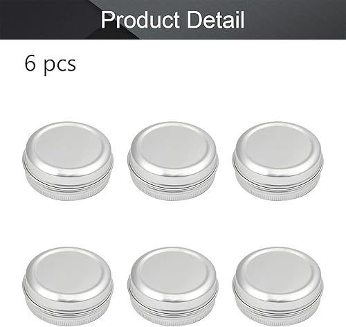 Vista 207 de Othmro Latas redondas de aluminio para tapas de metal, con tapa de rosca de 2.0 fl oz/2 onzas, 2.677 x 0.984 in (D* H) contenedores de aluminio