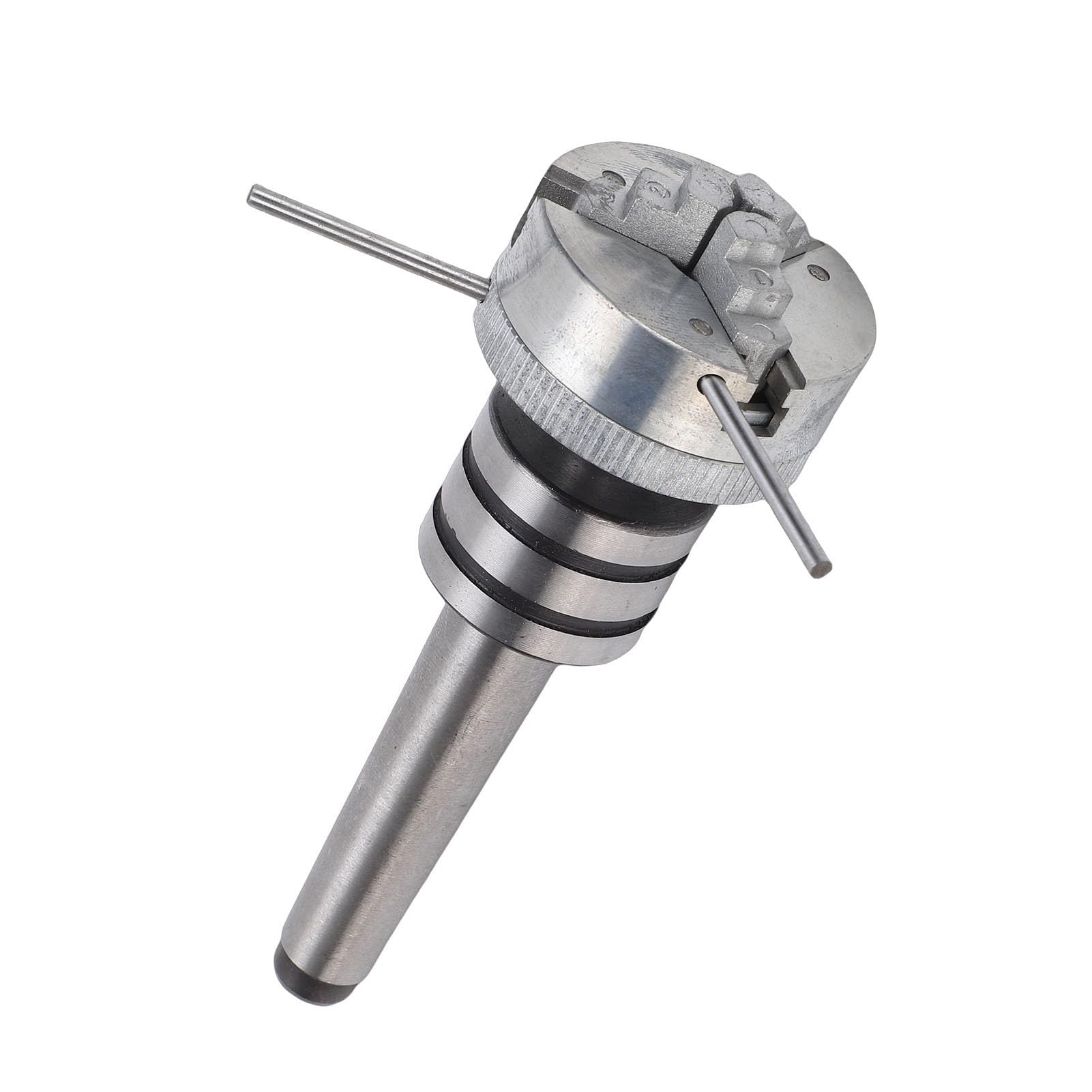 3-szczękowy Uchwyt Tokarski do Drewna, Wrzeciono MT2, Samocentrujący, Zakres Zacisku 10-35 Mm, Stop Aluminium, z Regulowanymi Niezależnymi Szczękami do Części Tokarki Mini