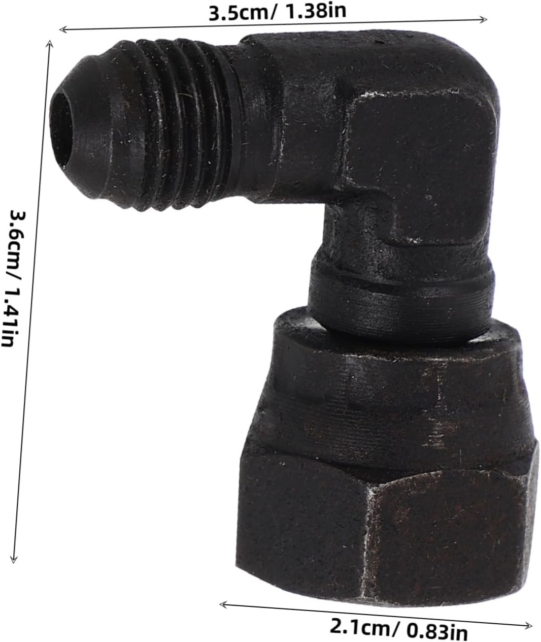 High Pressure Injector Quick Connect Adapter for Oil Pump and Brake Fluid Bleed Pipe Connector with Single Elbow for Efficient Fluid Transfer
