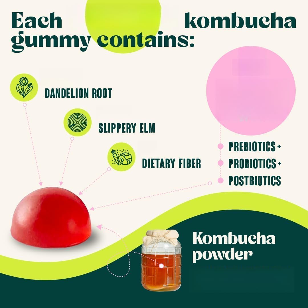 Probióticas de Kombucha con sabor a frutos rojos para salud intestinal