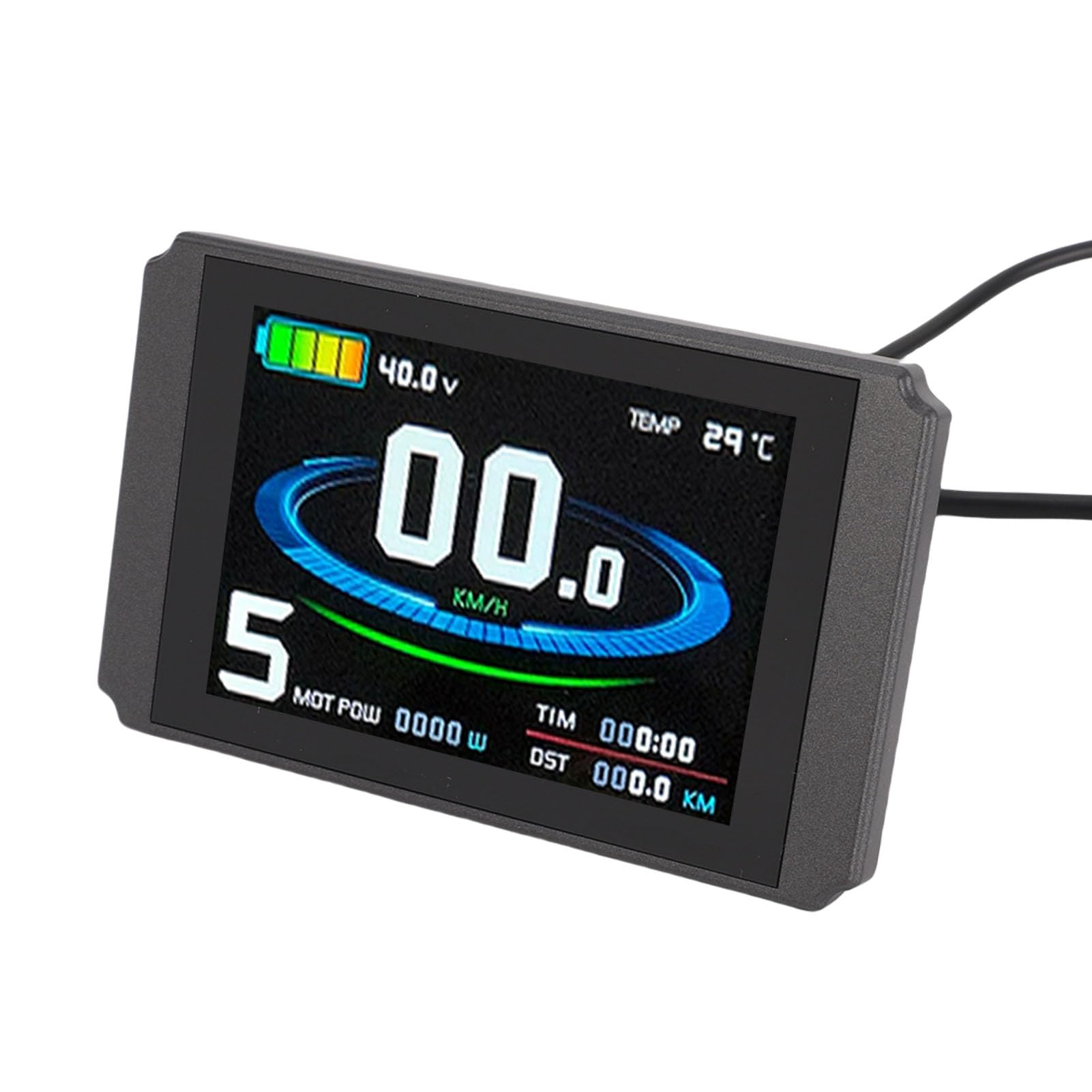 Panel Wyświetlacza do Hulajnogi Elektrycznej LCD8H, Złącze 5-pinowe, Panel Sterowania LCD z Akcesorium do Modyfikacji Roweru Górskiego, Idealny Jazdy na Rowerze