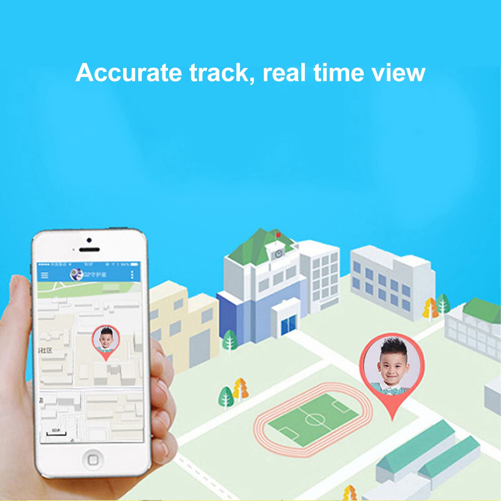 Dzieci Inteligentny Zegarek Głosowy, IP67 Wodoodporny Telefon Smart Watch Sport Smart Watch Przez 3-12 Lat Dzieci, Wideo Rozmowa, Pozycja GPS, Tor Query, Budzik, Latarka (Różowy)