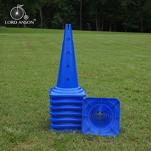 Lord Anson™ Dog Agility Hurdle Cone Set - Canine Agility Training Set - Obedience, Agility, And Rehabilitation - 8 Agility Cones And 4 Agility Rods #TOP2