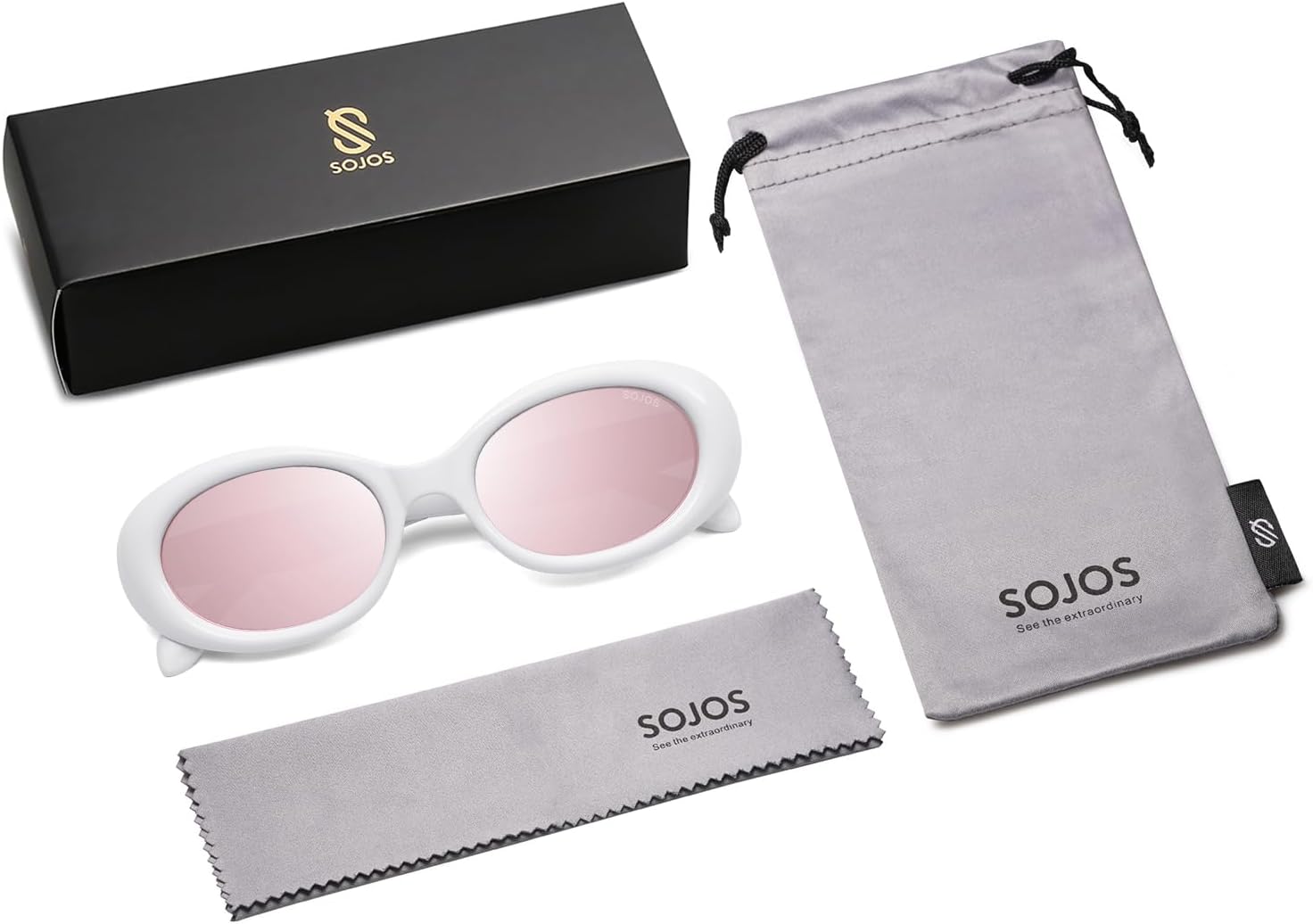 SOJOS Small Retro Oval Polarized Sunglasses for Women Men 90s Vintage UV400 Protection Tiny Sun Glasses SJ2286 - Image 6