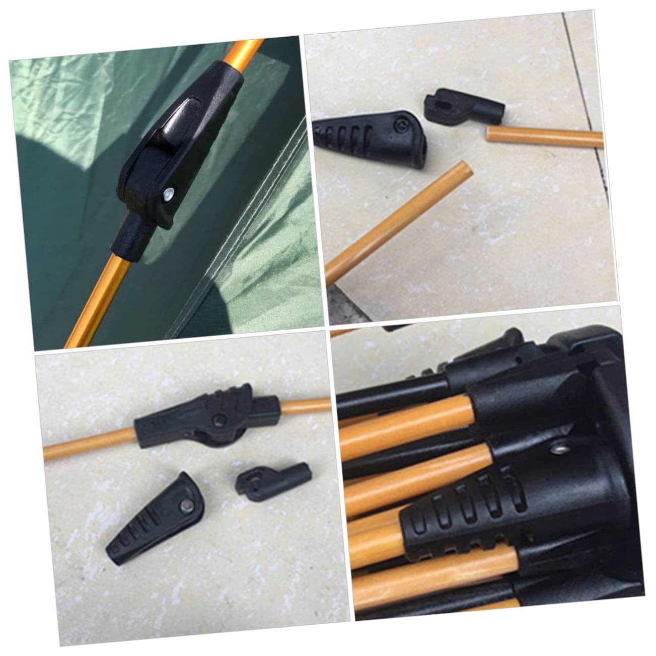 HOODANCOS Lot De 2 Connecteurs De Tige De Support De Tente Pour Camping - Pièces Articulées Durables Pour Réparation De Tente - Compatible Avec