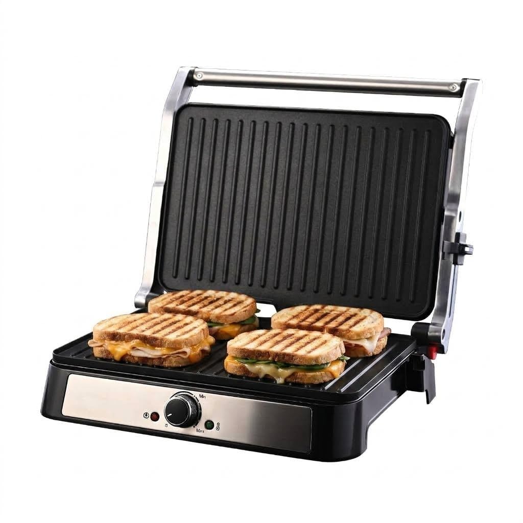 Sujata 2000 W Multi Purpose XL Size Grill SG01 | Aluminium Grill Patty Plate | 180° Flat Open | Teflon Coating | Cool Touch Metal Body | Overheat protection-image-18
