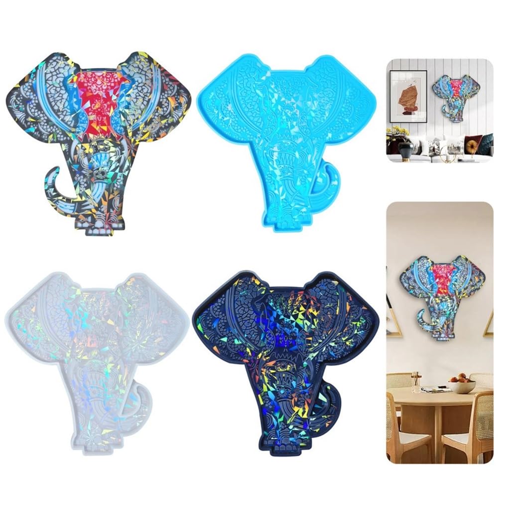 MAGICLULU Moule Silicone Éléphant Tête Flexible Pour Époxy Moule
