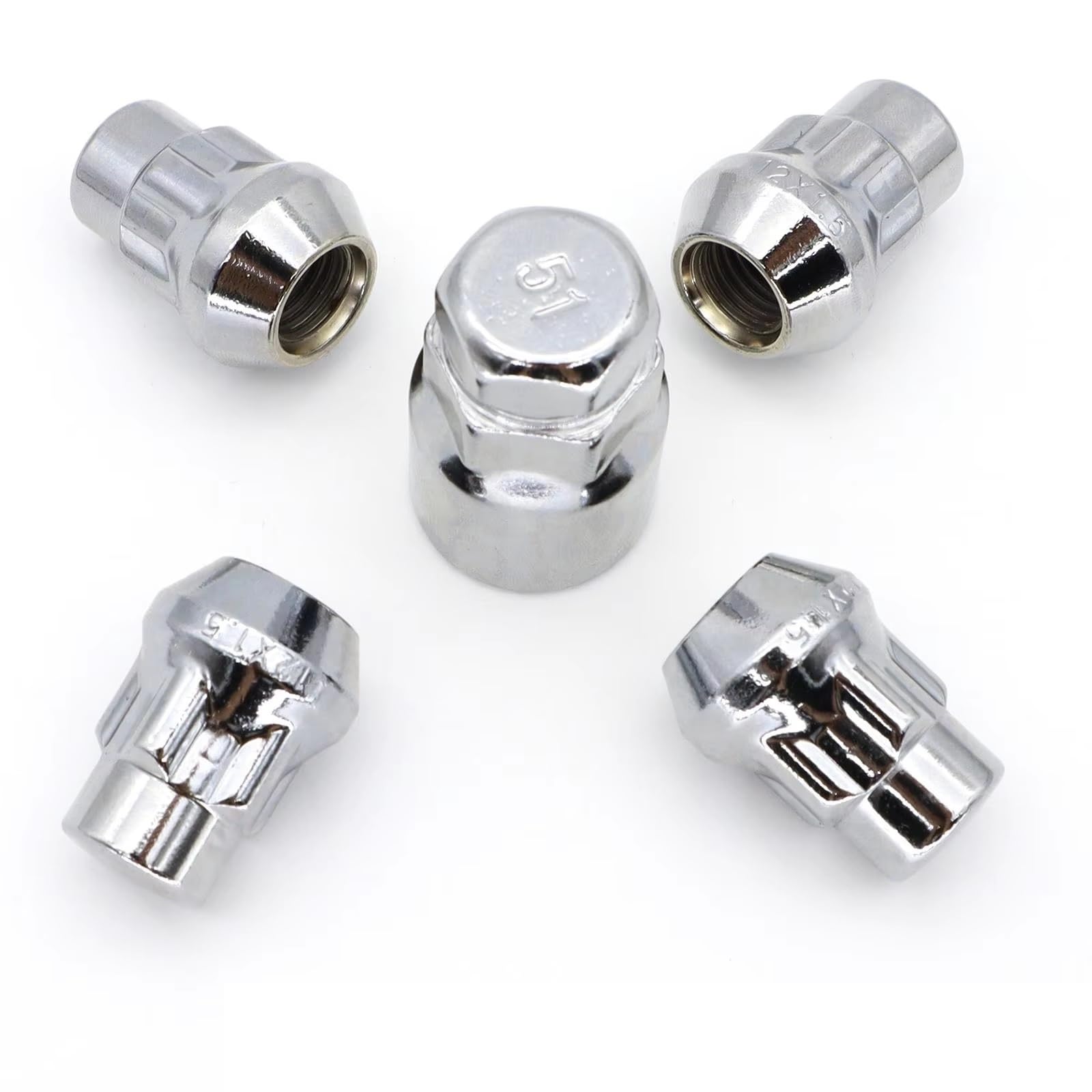 Tornillos de Rueda 4 Uds Tuercas Rueda Coche Tuerca Bloqueo Rueda Camión Piezas Para Cubo De Rueda M12x1.5 Y 1X Llave Compatible Con Ford Para C-max 2007 2008 2009-2019