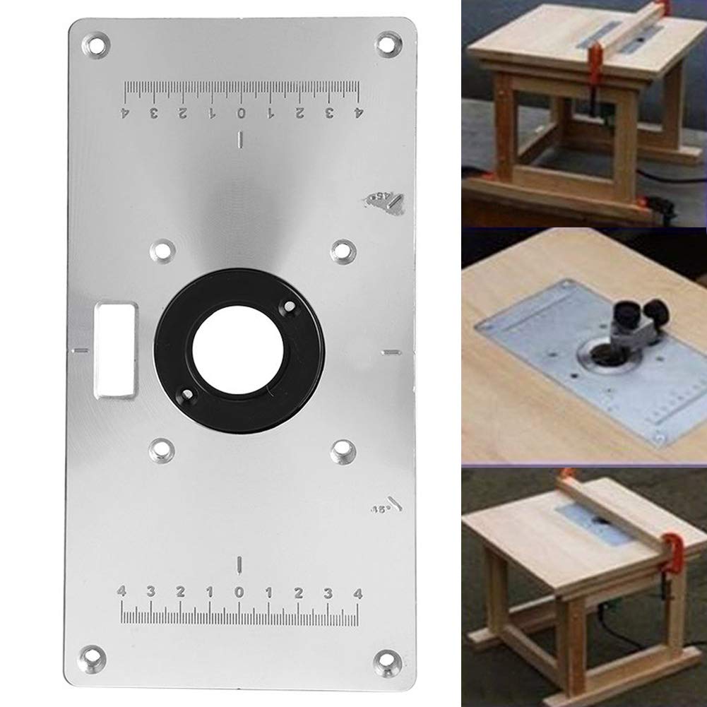 Router Tafel Inzetplaat, Aluminium Trimmen Machine Ring Schroef Flip Board voor Houtbewerking Banken DIY Router Tafel Inzetplaat Ring Power Tool Accessoires