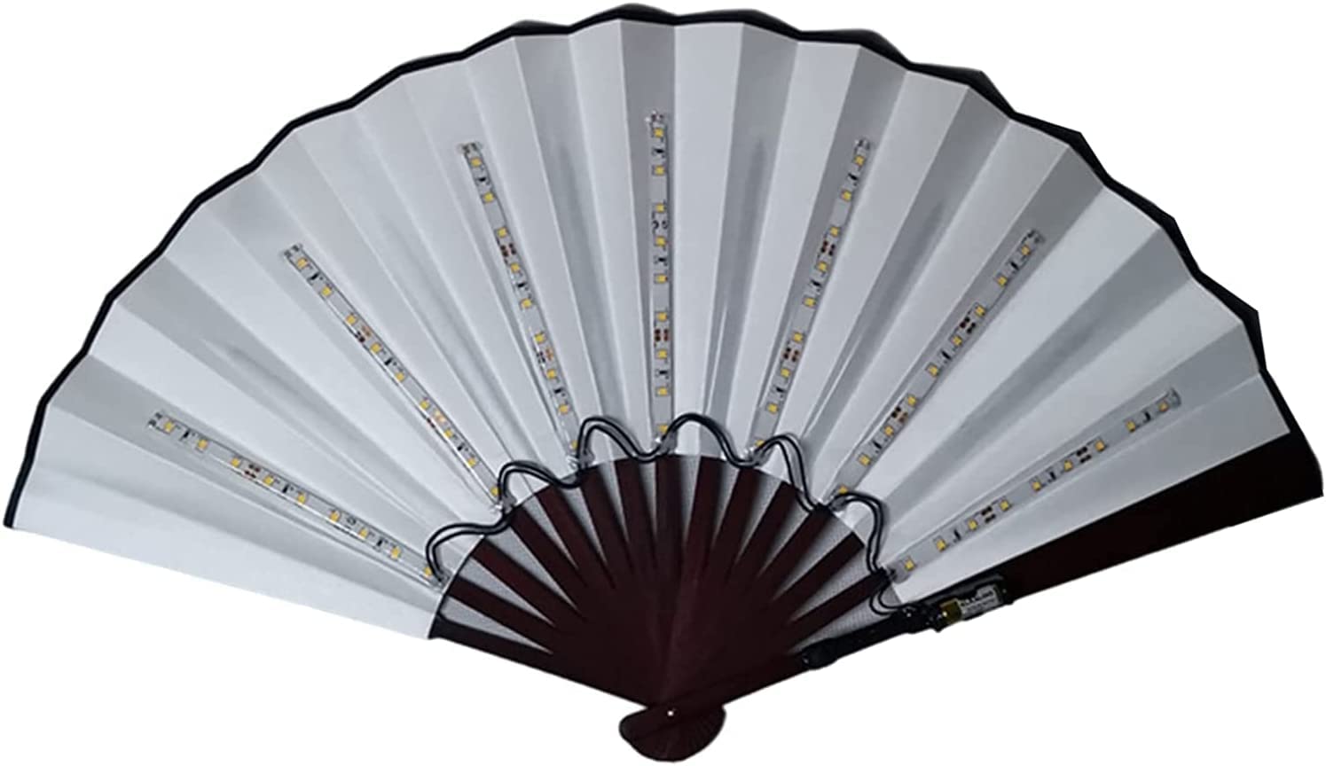 Ventaglio Pieghevole LED 13 Pollici - Con Luci Glow In The Dark, Per Feste, Dance, Accessorio Serale - Foto 10