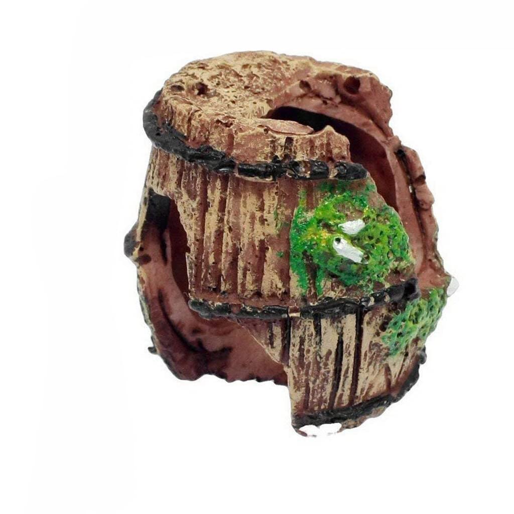 Resin Broken Barrel Aquarium Decorations for Fish Tank Aquarium Ornament Aquatic Caves Hide Hut Pet Supplies Practical Design