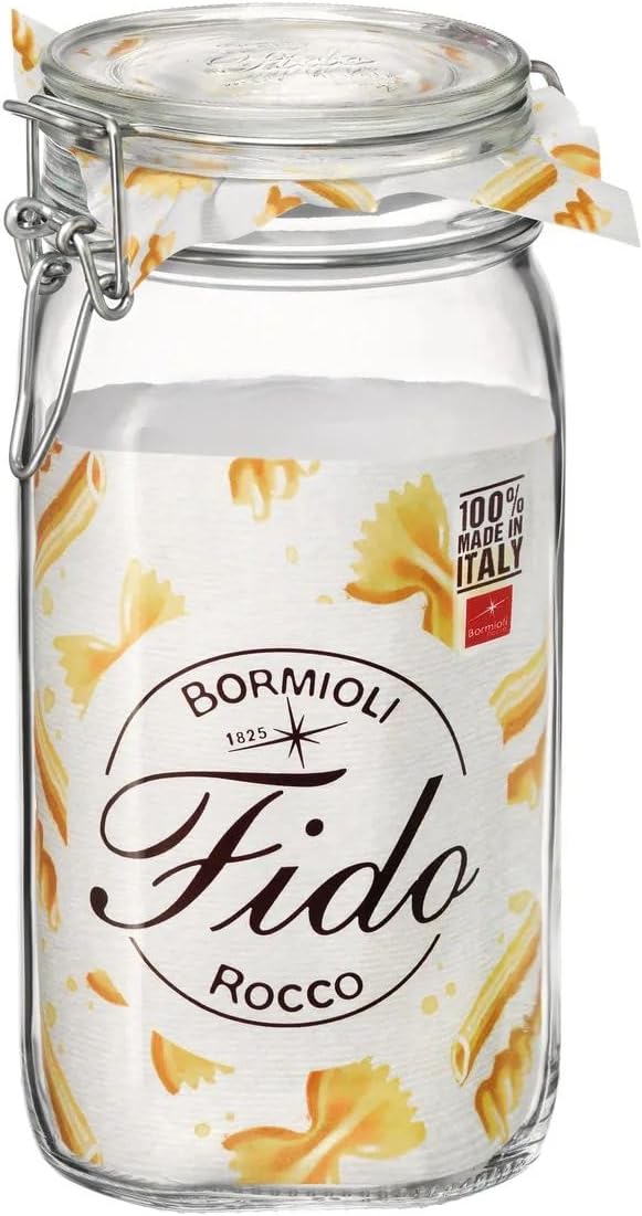 Bormioli Rocco Fido Clear Jar, 50.75 Oz, 50.75 Ounce,