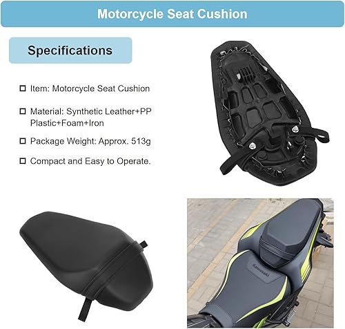 Miniatura 6 de Cojín de asiento de motocicleta, asiento de pasajero trasero de motocicleta, cómodo asiento de pasajero de motocicleta, absorción de impactos,