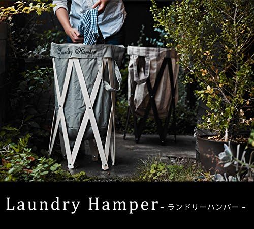 折りたたみ式 洗濯かご ランドリー ハンパー グレー/ナチュラル EF-LH01GYNA