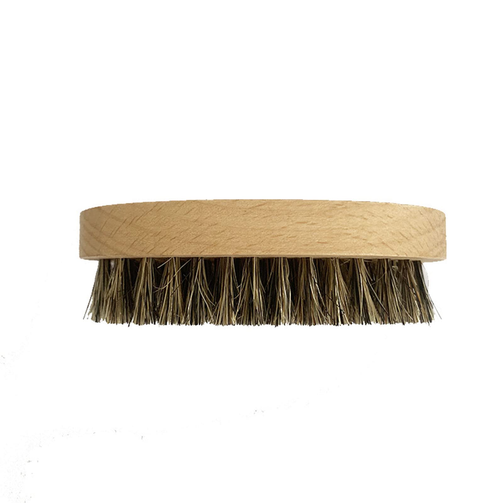 Spazzola da barba ovale con manico in legno setole di cinghiale Spazzola per barba e baffi Pettine da massaggio per uomini Strumento per la cura dei capelli del viso