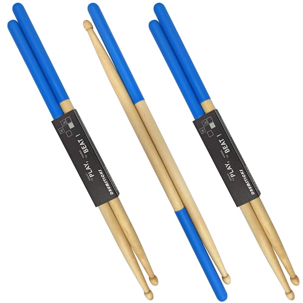 1 paar drumstokken, 5A duurzame esdoornhouten drumsticks Upgrade-accessoire voor druminstrumenten(Zwart