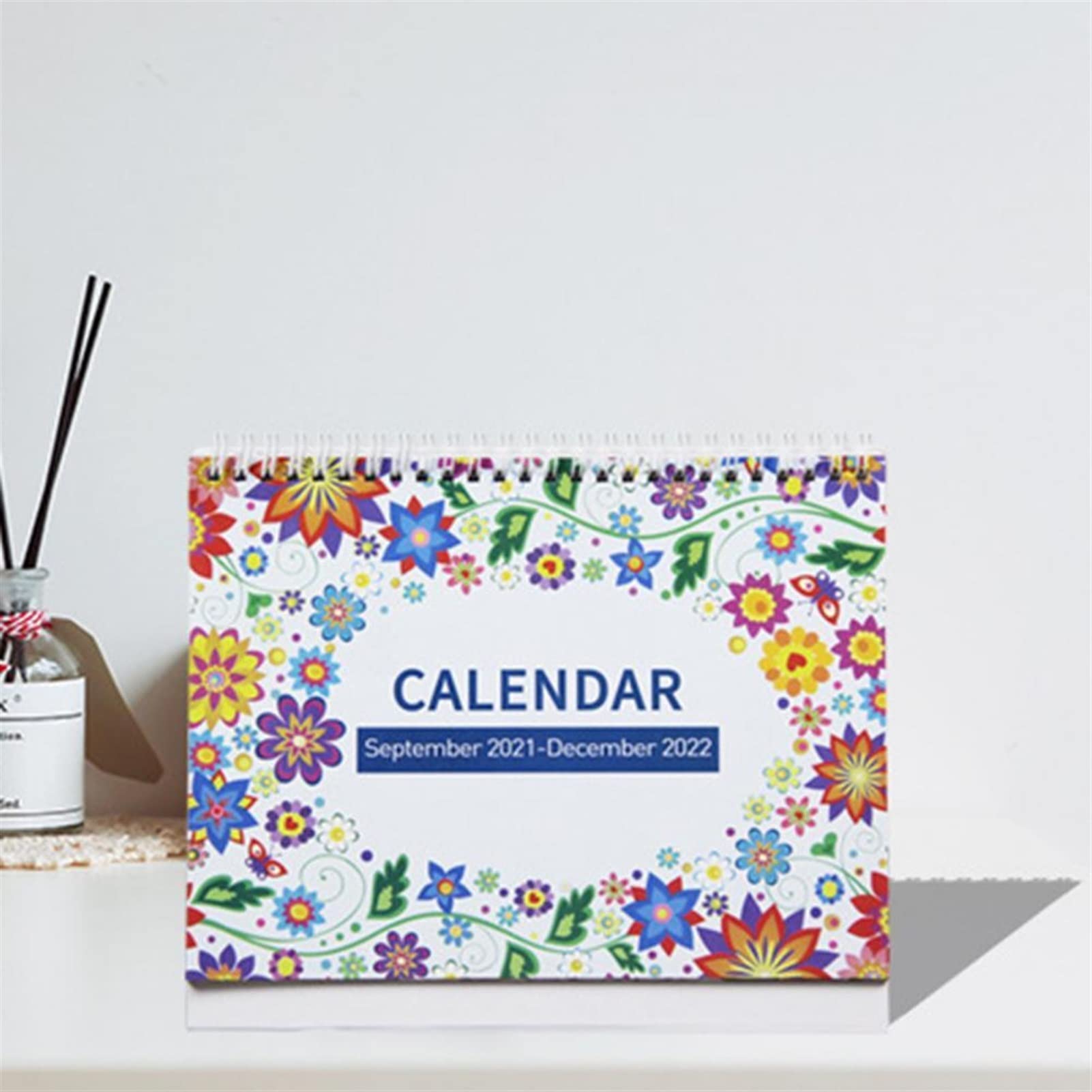 liushop Bürokalender 2022 Kalender Mehrzweck Ausgezeichnete reibungslose Schreibtisch 2022 Kalender monatlicher Planerkalender Tischkalender Wochenplaner (Color : A)