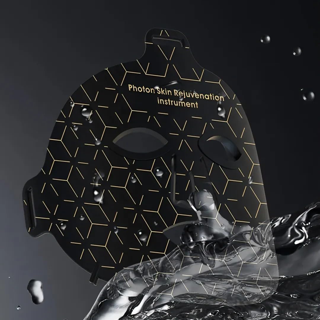 Korons Masque Visage LED Thérapie Facial A La Lumière Proche Infrarouge,masque Visage Luminothérapie Pour Tous Les Types De La Peau Anti-rides Rajeunissement (1 PC)