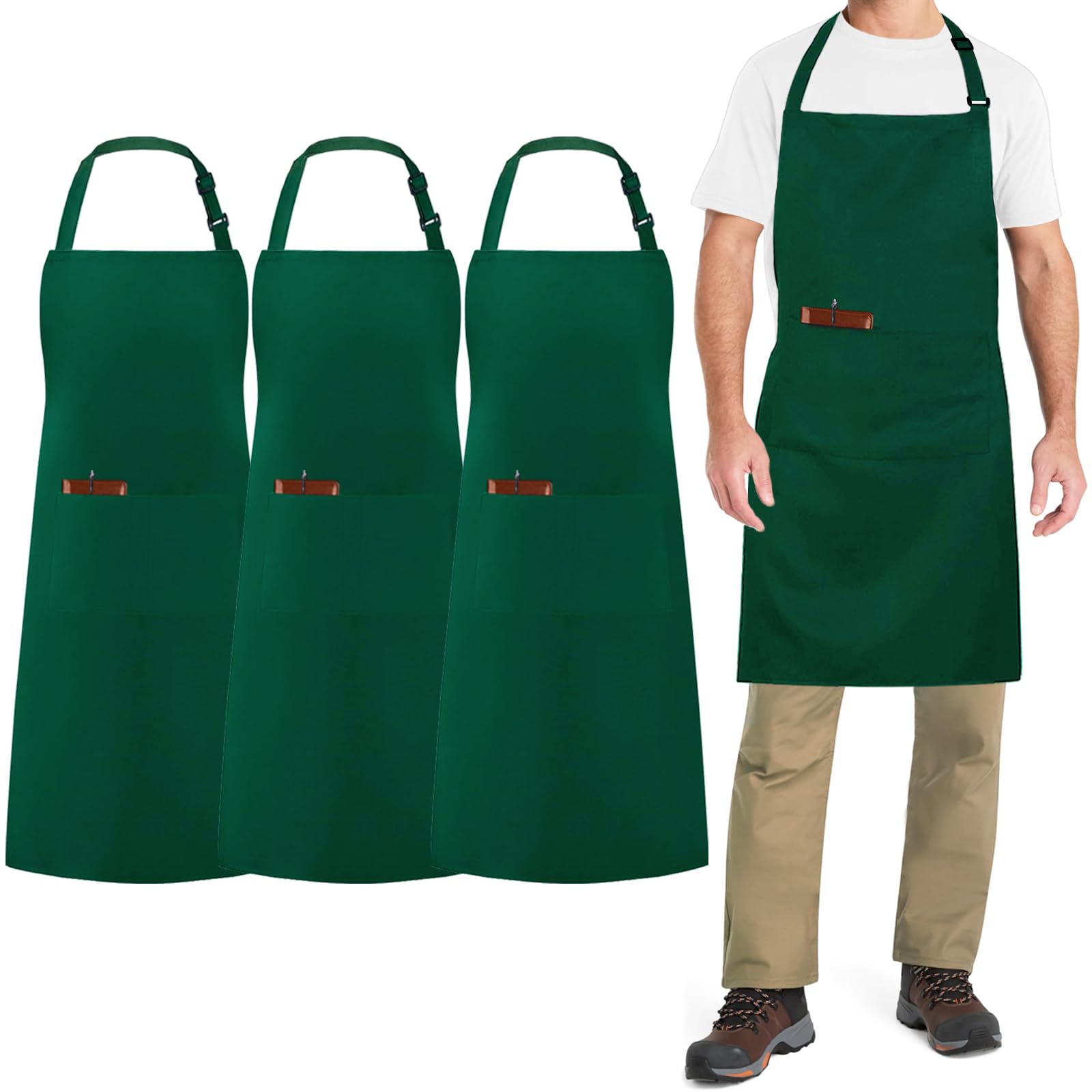 umboom 3 Pack Green Chef Apron