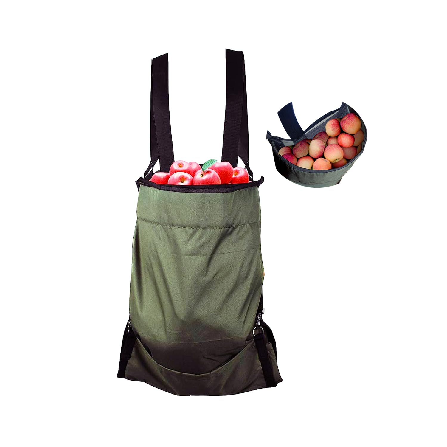 Flagest Tablier de Cueillette de Fruits - Sac de Cueillette de Fruits et Légumes en Tissu Oxford Imperméable et Durable pour le Stockage Des Fruits - Tablier pour le Verger, La Ferme et le Jardin