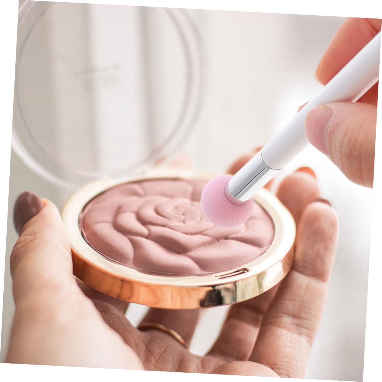 Healeved 20piezas Esponjas De Maquillaje Aplicadores De Fondo De Maquillaje De Para Uso Diario y Profesional Para Base y Mango