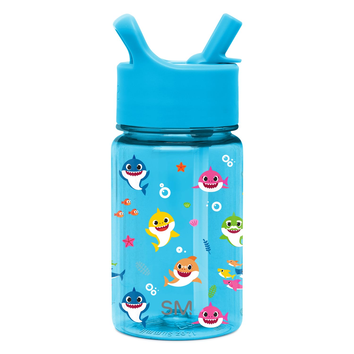 Simple Modern Baby Shark Kids Water Bottle Plastic BPA-Free Tritan Cup with Leak Proof Straw Lid | Reusable and Durable for Toddlers, Girls and Boys | Summit Collection | 12oz, Friends