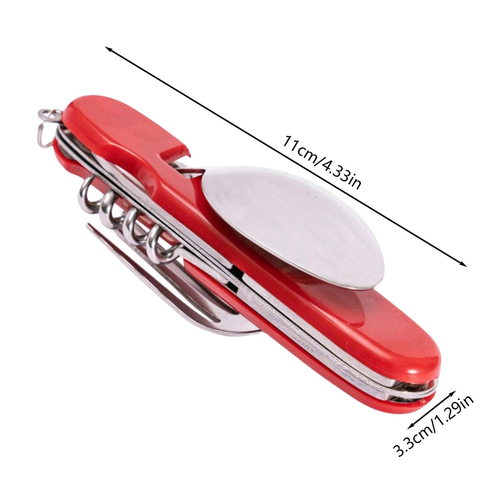 Camping-Utensilien-Set,Camping-Utensilien-Set - 6-in-1 faltbares tragbares | Besteckset - Abnehmbares Mehrzweck-Campingbesteck mit Flaschenöffner für Picknick-, Wander- und Angelbegeisterte