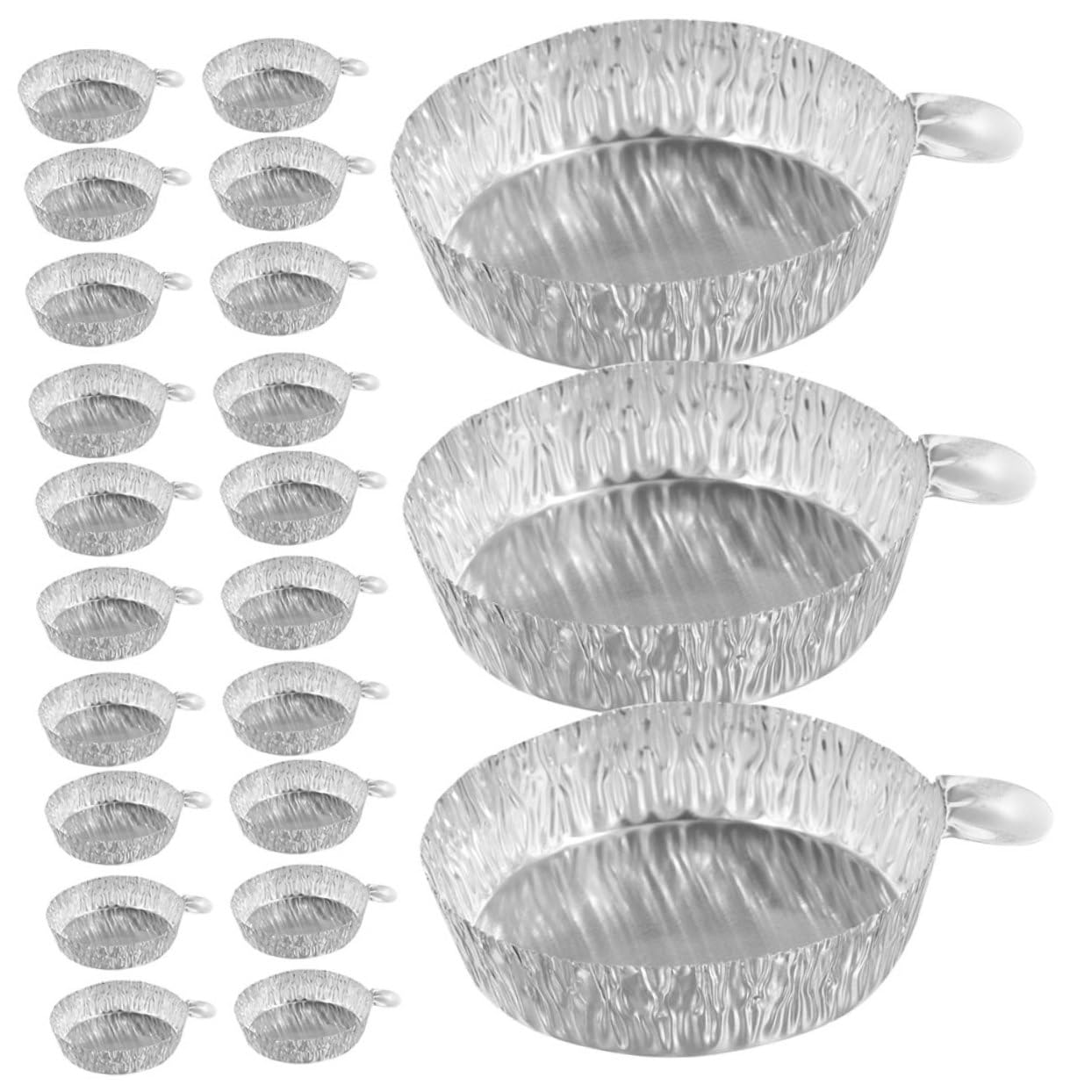 5 Series Bandejas De Pesaje De Aluminio Desechables Placas De Pesaje De Prácticas Ingredientes Y Protección Cocción 100 Piezas*5
