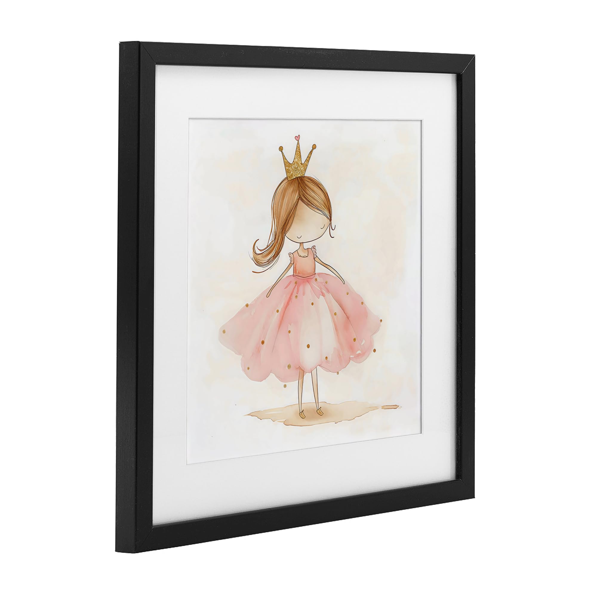 Pequeña princesa con corona para sala de juegos, 13 x 13 pulgadas