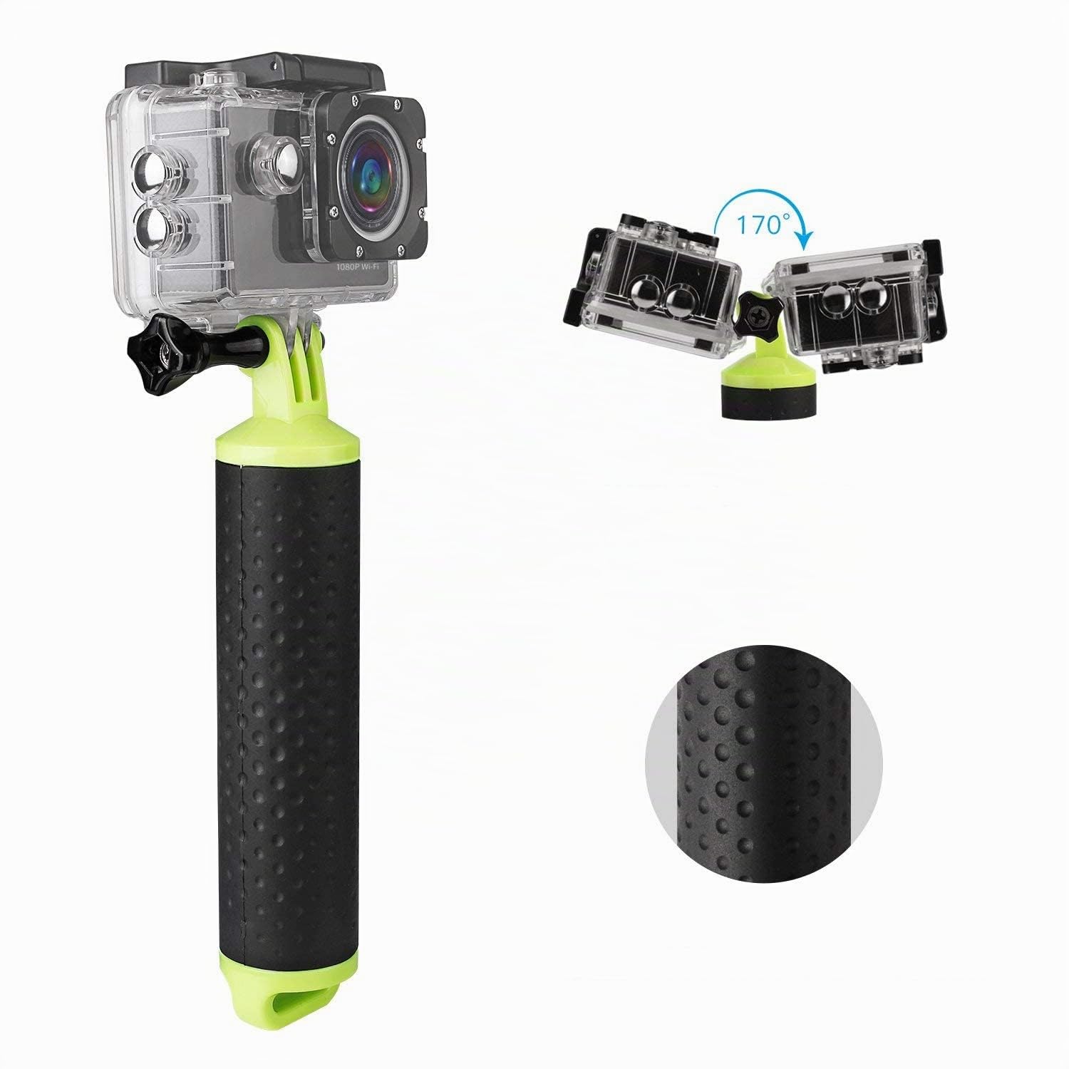 WOLFANG Caméra Sport GA420 4K60FPS & Ensemble de Manche Flottant